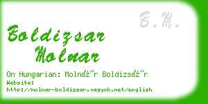 boldizsar molnar business card